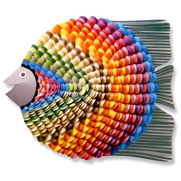 fish paper sculpture